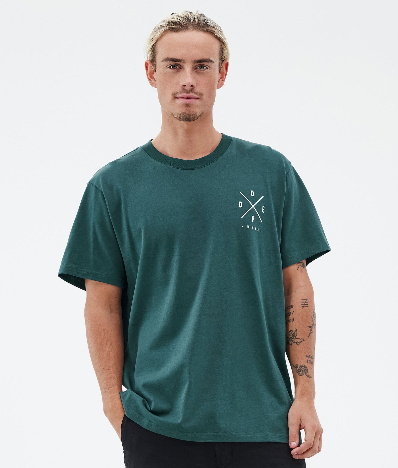 Dope Standard T-shirt Herre 2X-Up Bottle Green, Bilde 2 av 5