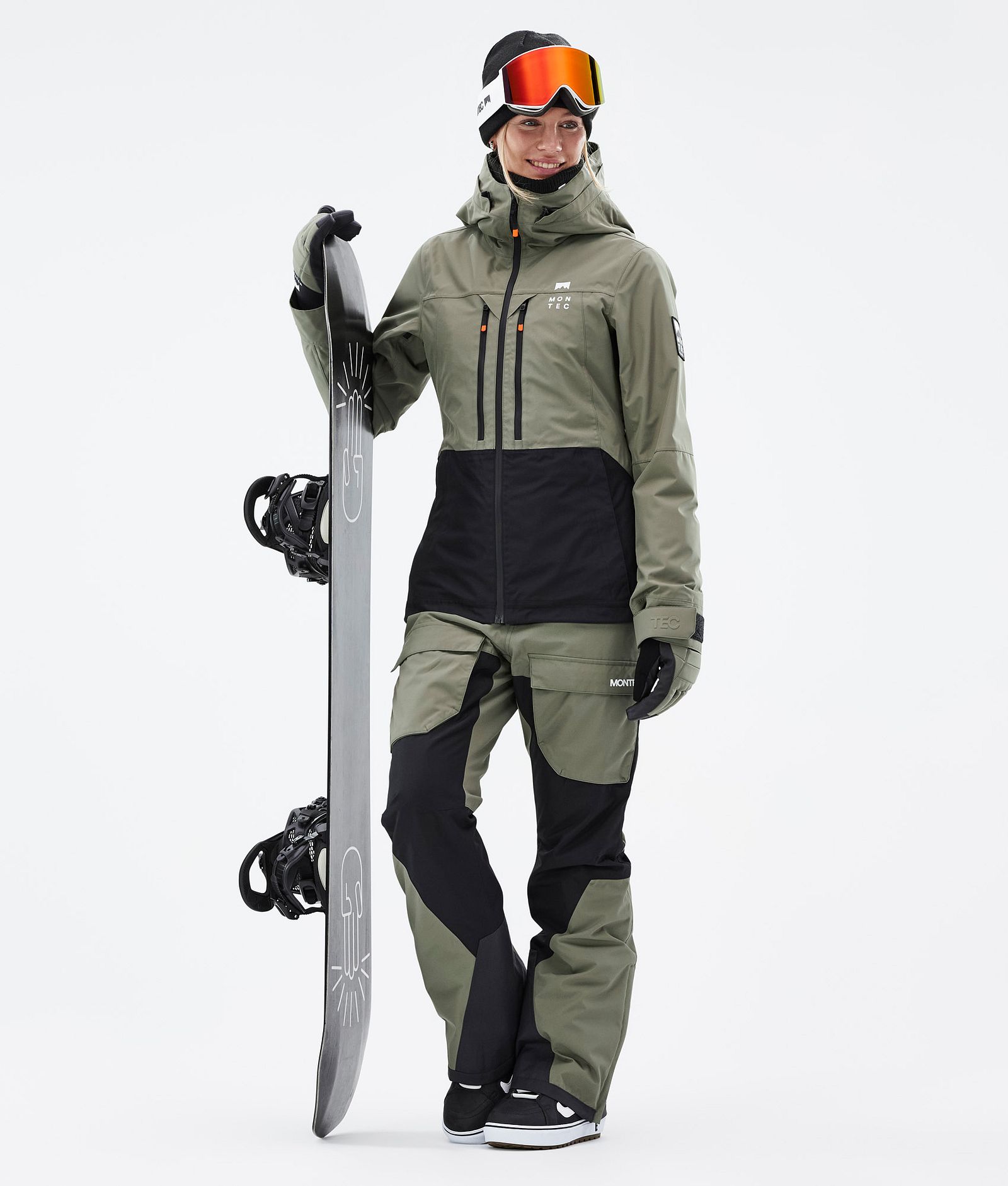 Montec Moss W Snowboardjakke Dame Greenish/Black, Bilde 3 av 10