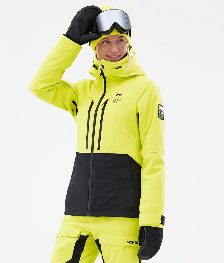Montec Moss W Snowboardjakke Dame Bright Yellow/Black, Bilde 1 av 10