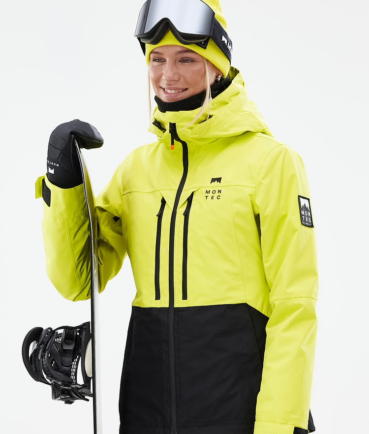 Montec Moss W Snowboardjakke Dame Bright Yellow/Black, Bilde 2 av 10
