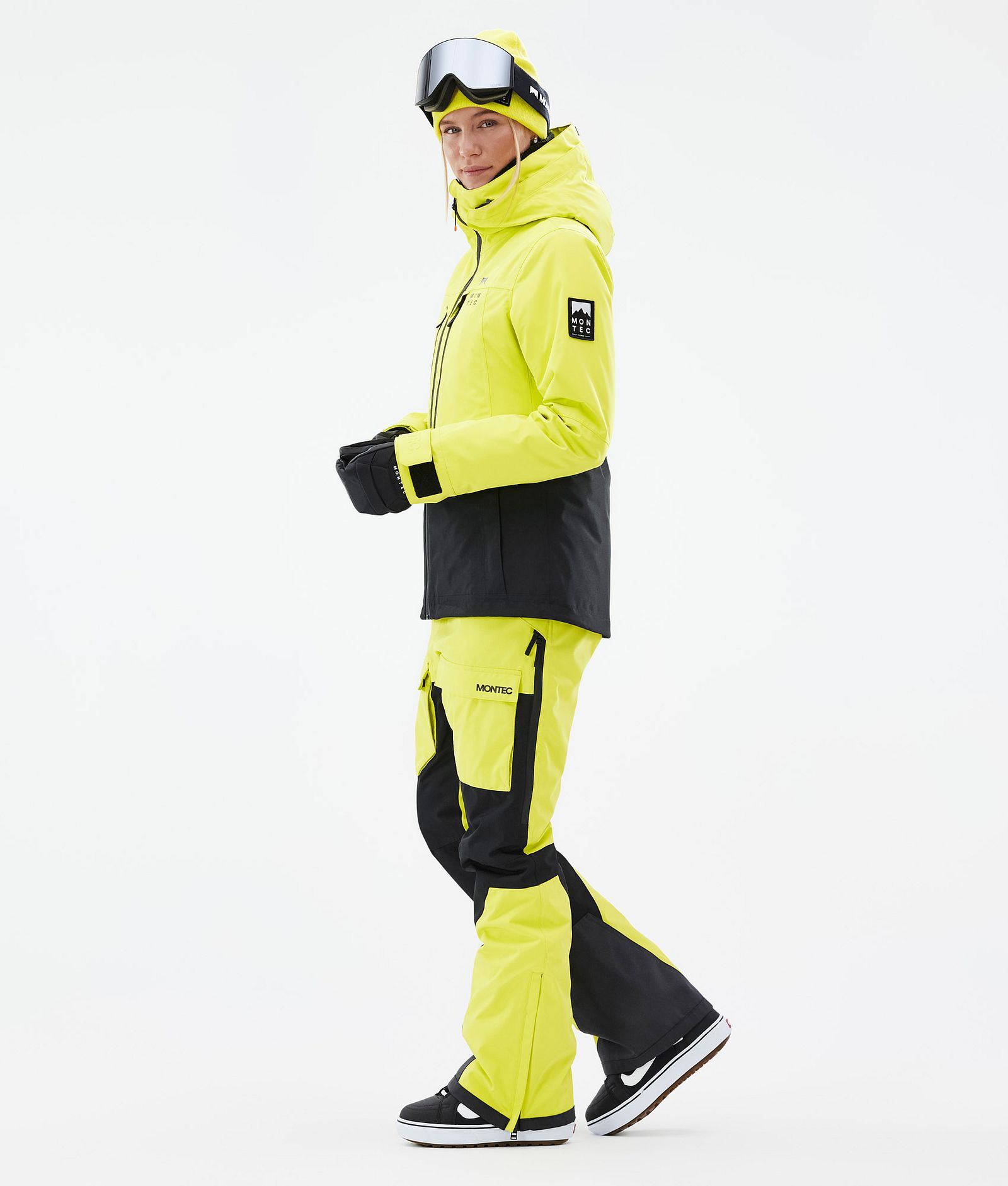 Montec Moss W Snowboardjakke Dame Bright Yellow/Black, Bilde 4 av 10