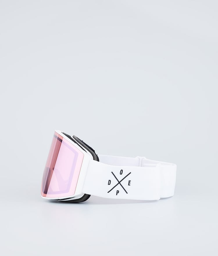 Dope Sight Skibriller White W/White Pink Mirror, Bilde 5 av 6