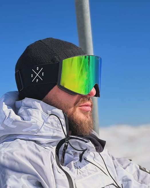 Kunde @ski.shredder i Dope Sight Skibriller Black/Green Mirror
