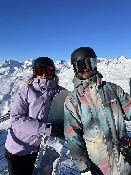Kunde @seb.on.snow i Dope Blizzard W Full Zip 24 Snowboardjakke Dame Faded Violet Renewed