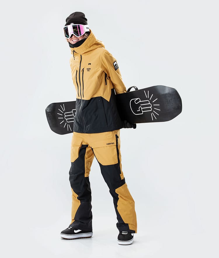 Montec Moss W 2020 Snowboardjakke Dame Yellow/Black, Bilde 6 av 9