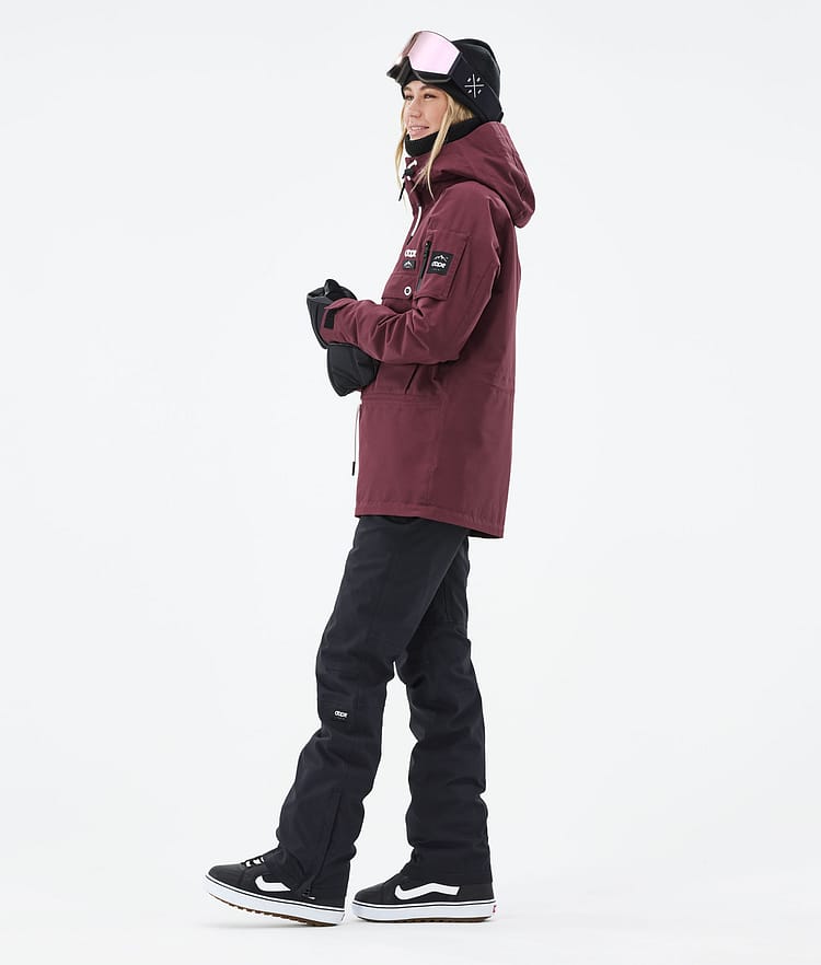 Dope Annok W 21 Snowboardjakke Dame Burgundy, Image 4 of 9