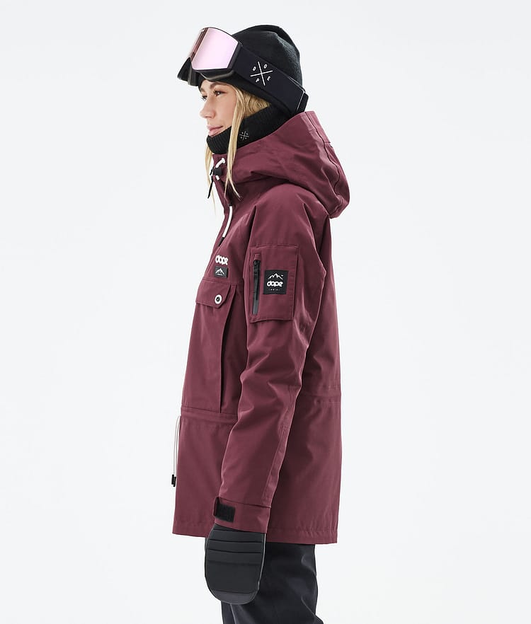 Dope Annok W 21 Snowboardjakke Dame Burgundy, Image 6 of 9