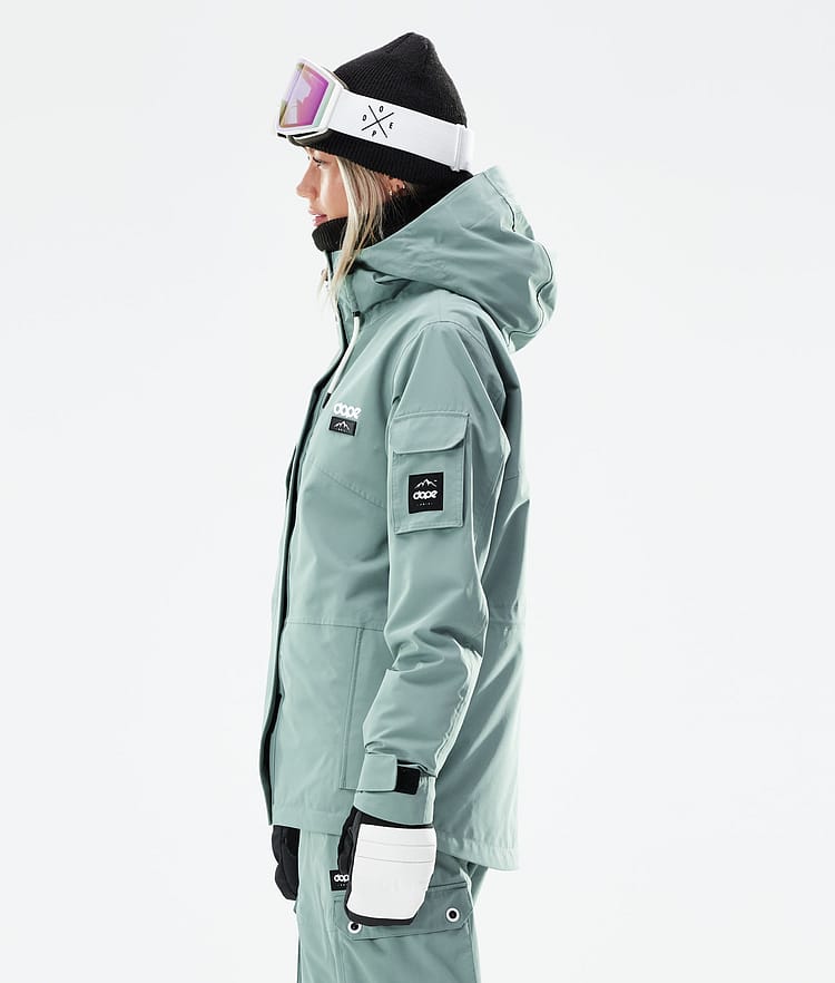 Dope Adept W 21 Snowboardjakke Dame Faded Green, Image 7 of 11