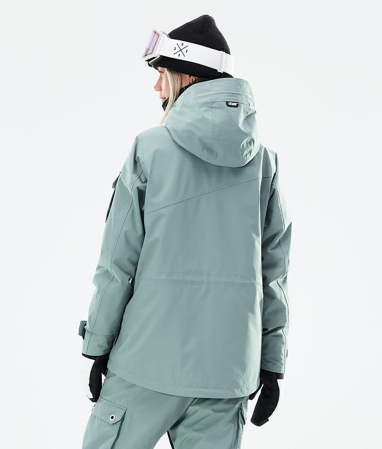 Dope Adept W 21 Snowboardjakke Dame Faded Green, Image 8 of 11