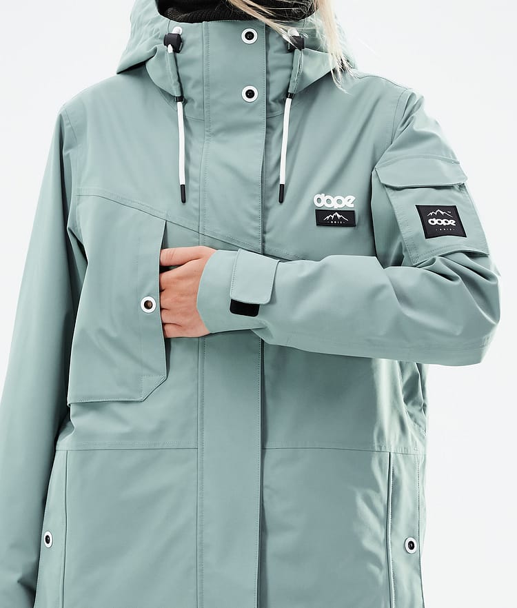 Dope Adept W 21 Snowboardjakke Dame Faded Green, Image 10 of 11