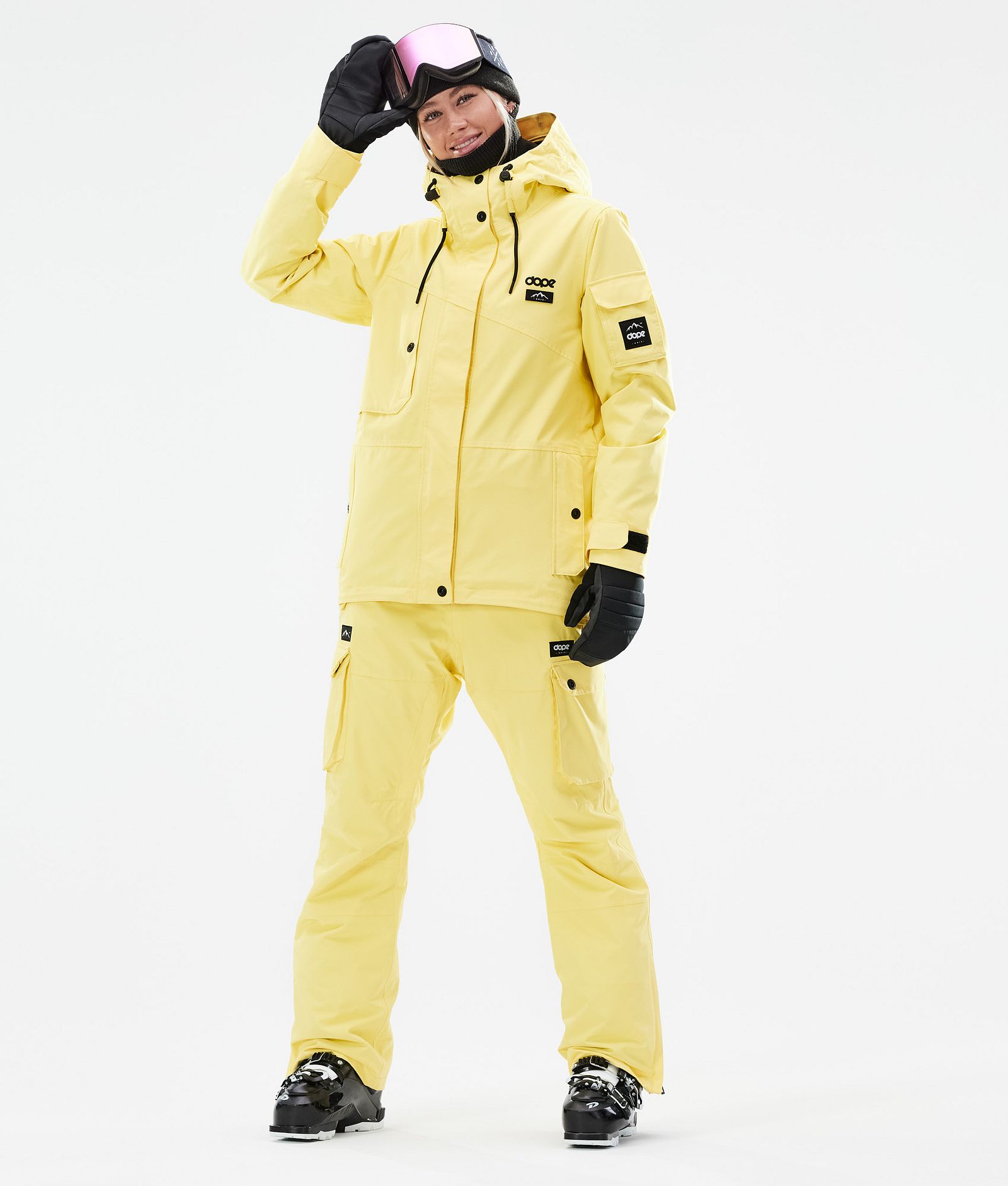 Dope Adept W 2021 Skijakke Dame Faded Yellow, Bilde 4 av 11