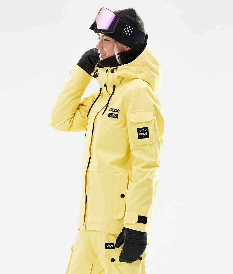 Dope Adept W 2021 Skijakke Dame Faded Yellow, Bilde 7 av 11