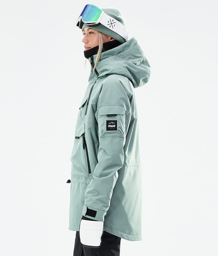 Dope Akin W 21 Snowboardjakke Dame Faded Green, Image 5 of 11
