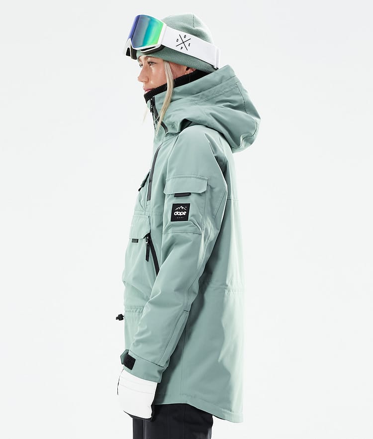 Dope Akin W 21 Skijakke Dame Faded Green, Image 7 of 11