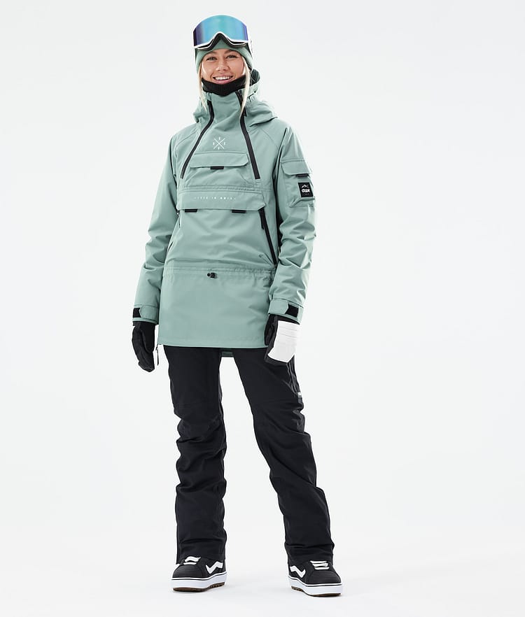 Dope Akin W 21 Snowboardjakke Dame Faded Green, Image 4 of 11
