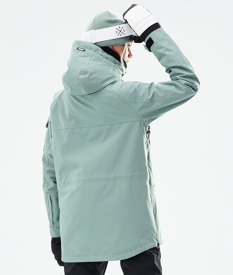 Dope Akin W 21 Snowboardjakke Dame Faded Green, Image 8 of 11