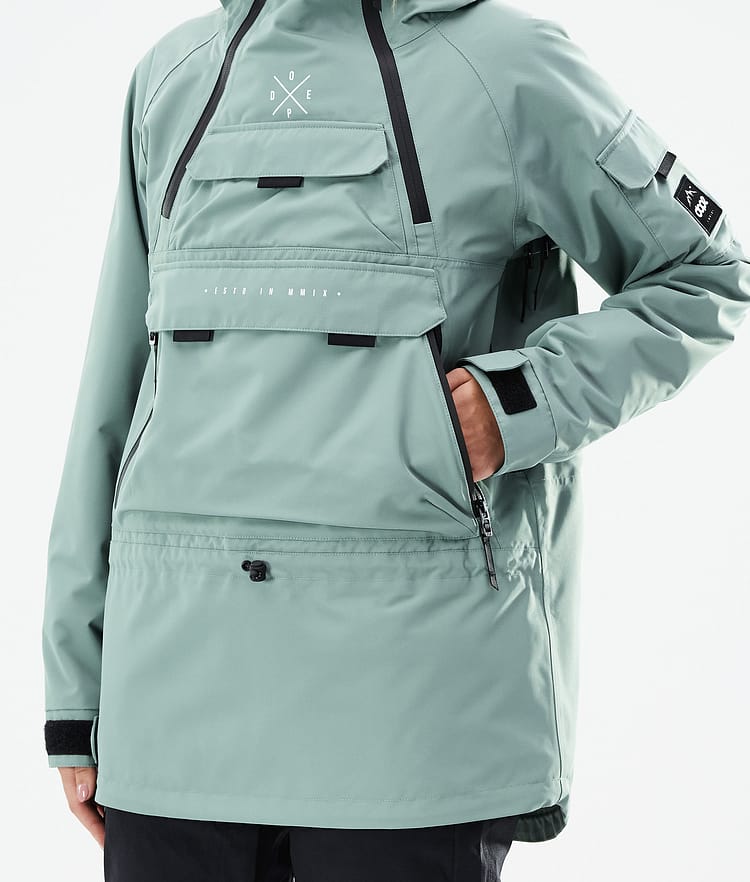 Dope Akin W 21 Snowboardjakke Dame Faded Green, Image 9 of 11