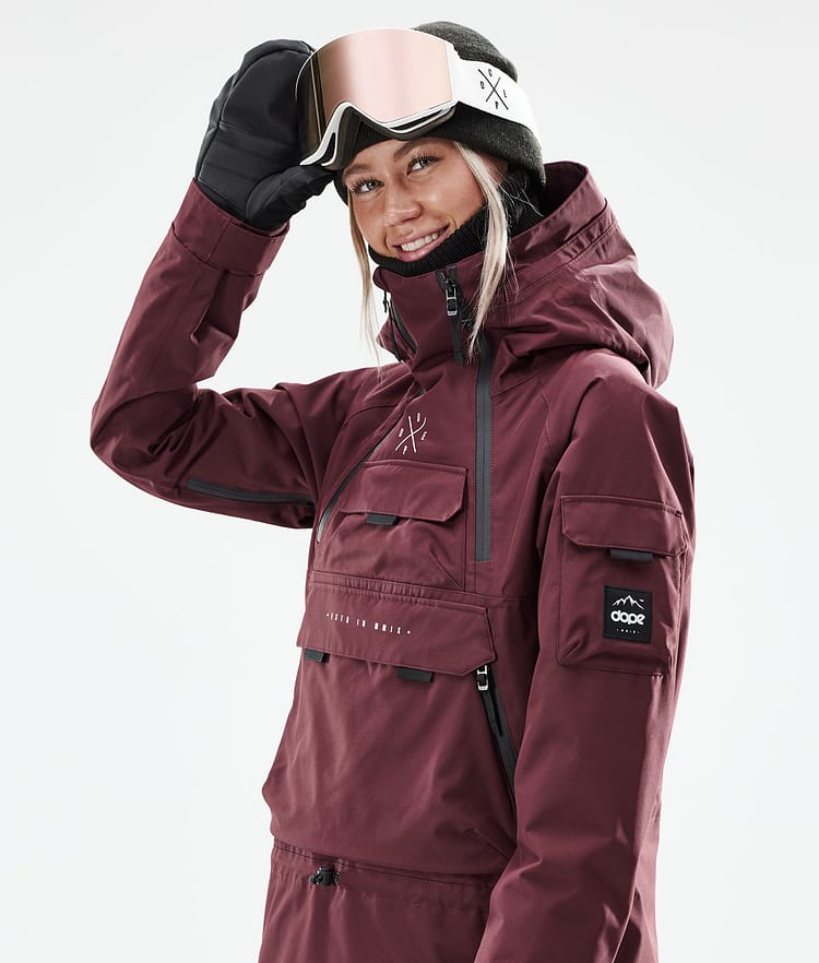 Dope Akin W 21 Snowboardjakke Dame Burgundy, Image 3 of 11