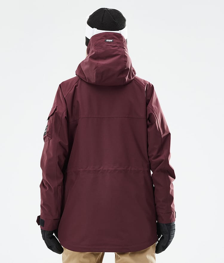 Dope Akin W 21 Snowboardjakke Dame Burgundy, Image 8 of 11