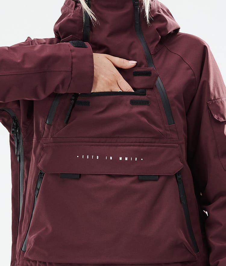 Dope Akin W 21 Snowboardjakke Dame Burgundy, Image 11 of 11