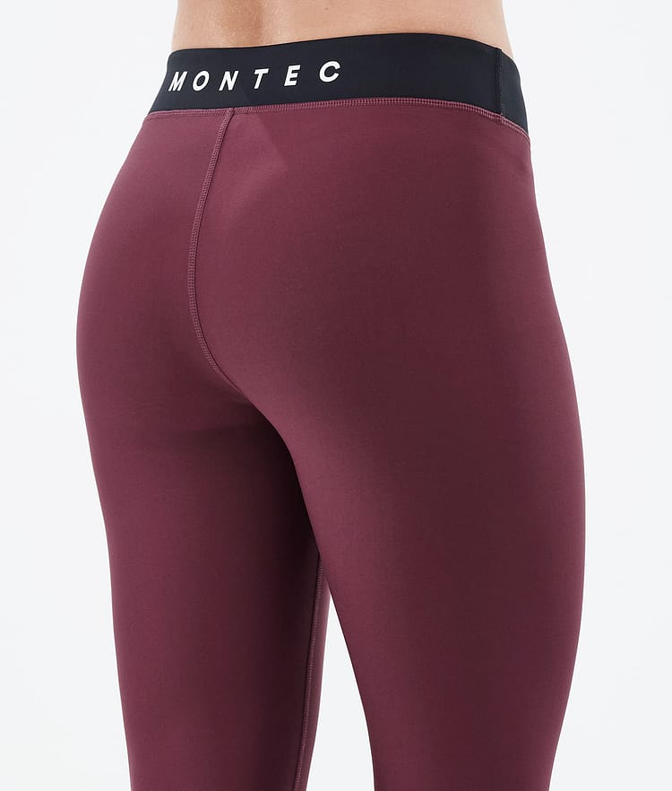 Montec Zulu W Superundertøy bukse Dame Burgundy, Image 6 of 7