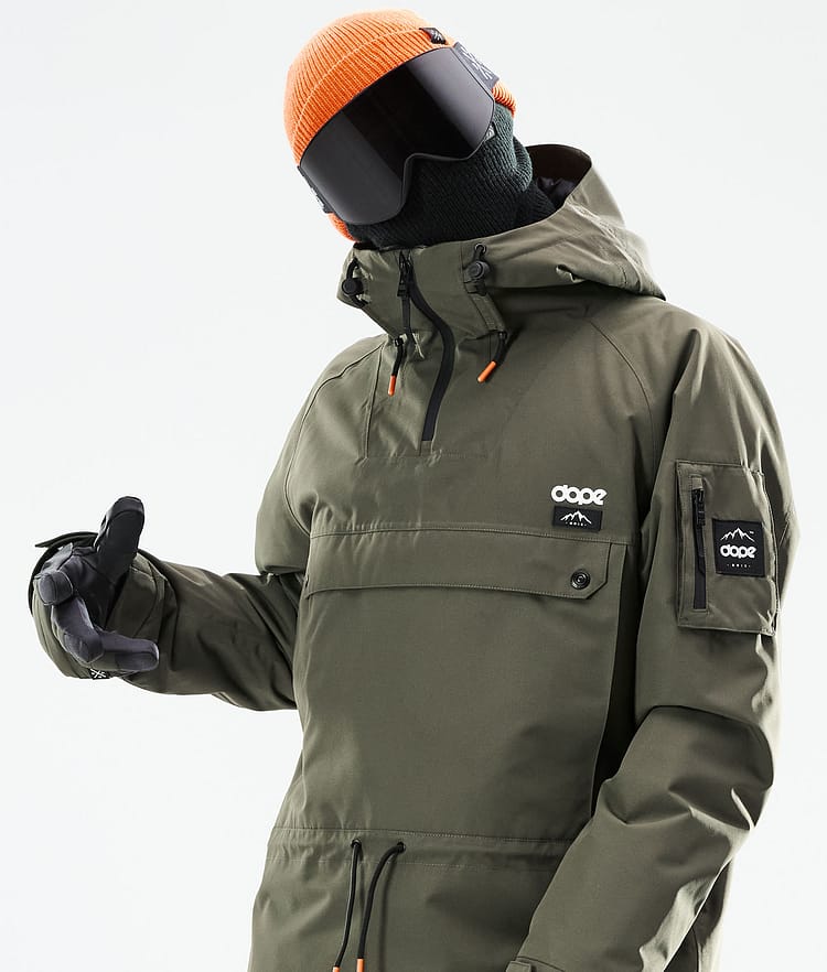 Dope Annok 21 Snowboardjakke Herre Olive Green/Black, Image 3 of 10