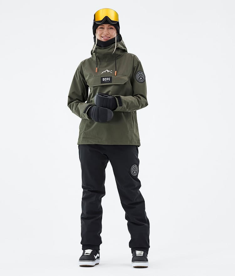Dope Blizzard W 21 Snowboardjakke Dame Olive Green, Image 3 of 9
