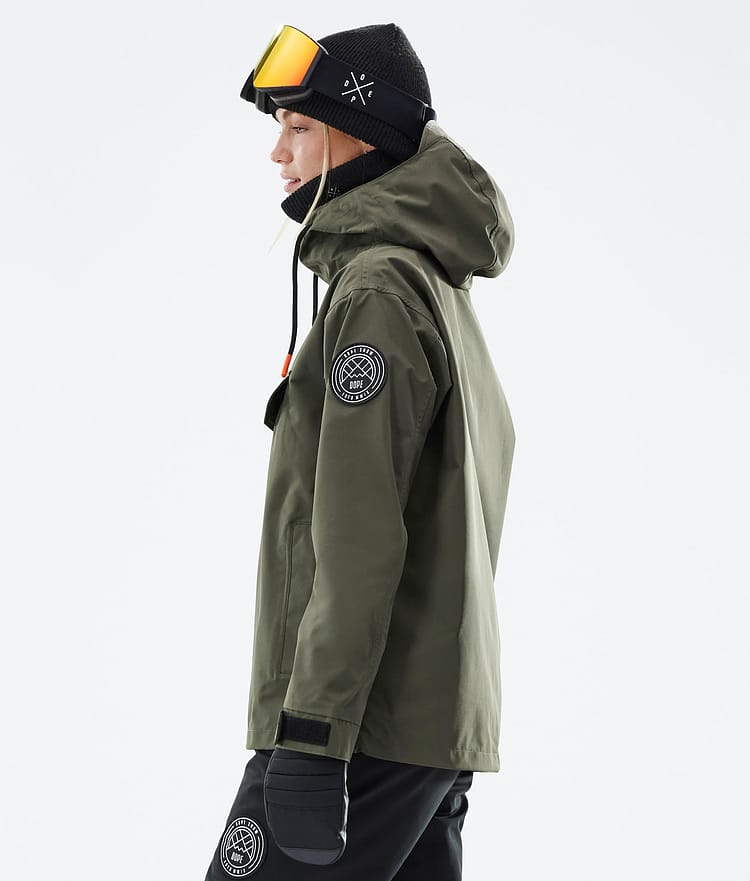 Dope Blizzard W 21 Snowboardjakke Dame Olive Green, Image 6 of 9