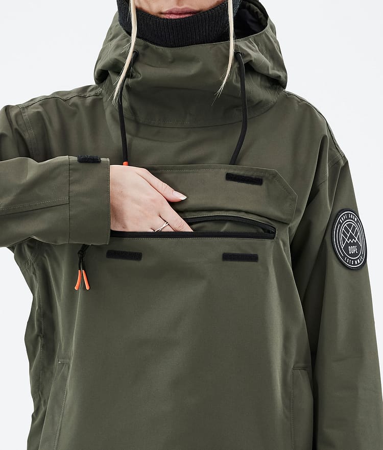 Dope Blizzard W 21 Skijakke Dame Olive Green, Image 9 of 9