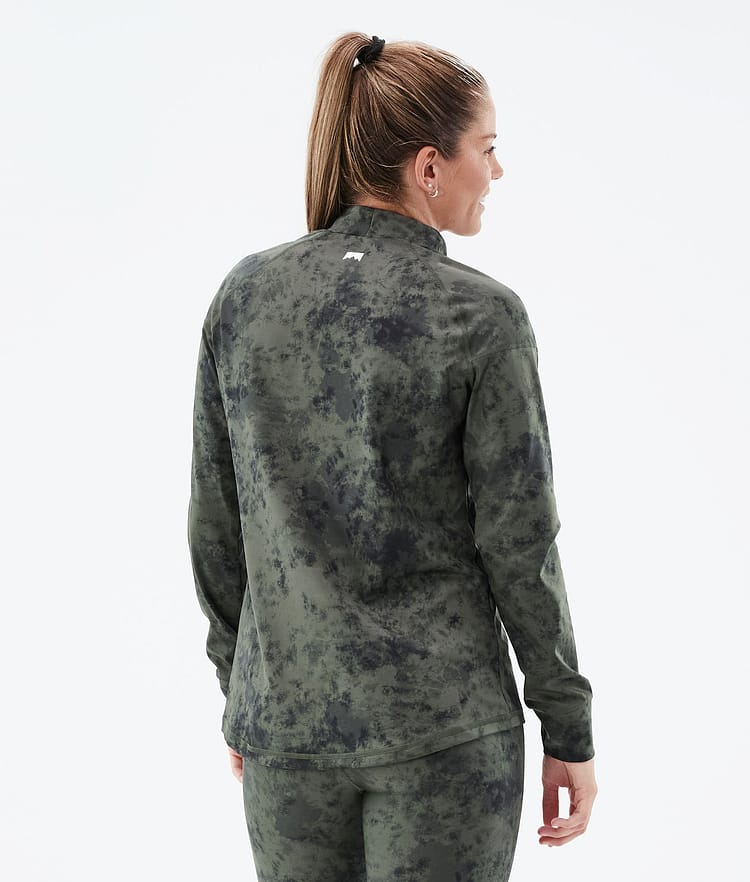 Montec Zulu W Superundertøy overdel Dame Olive Green Tiedye, Image 2 of 6