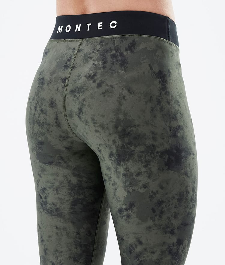 Montec Zulu W Superundertøy bukse Dame Olive Green Tiedye, Image 6 of 7