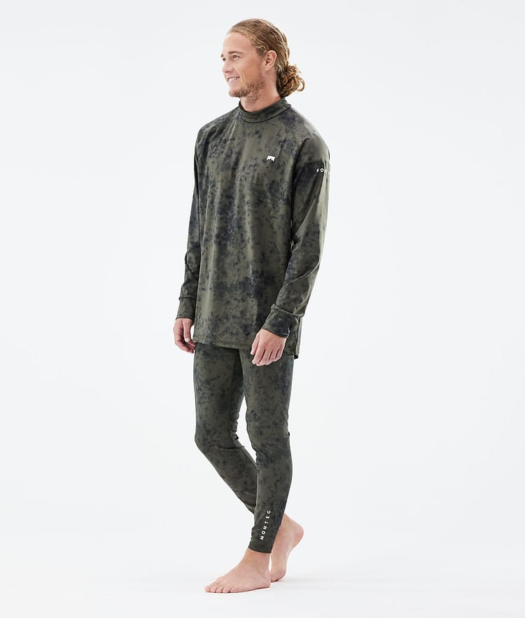 Montec Zulu Superundertøy overdel Herre Olive Green Tiedye, Image 3 of 6