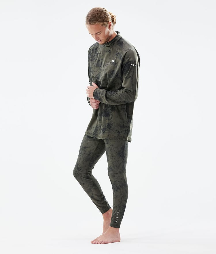 Montec Zulu Superundertøy bukse Herre Olive Green Tiedye, Image 3 of 7