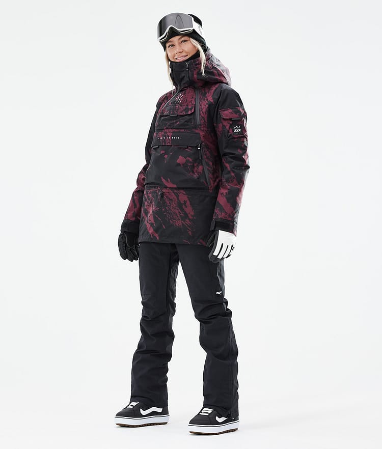 Dope Akin W 21 Snowboardjakke Dame Paint Burgundy, Image 4 of 11
