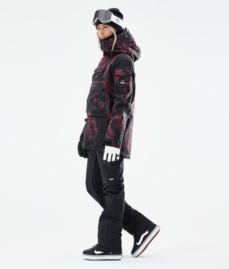Dope Akin W 21 Snowboardjakke Dame Paint Burgundy, Image 5 of 11