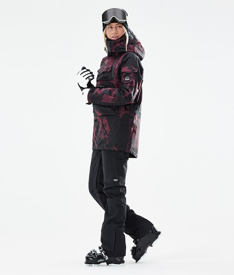 Dope Akin W 21 Skijakke Dame Paint Burgundy, Image 5 of 11