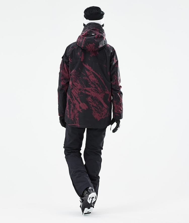 Dope Akin W 21 Skijakke Dame Paint Burgundy, Image 6 of 11