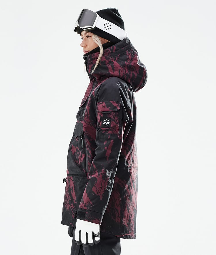 Dope Akin W 21 Snowboardjakke Dame Paint Burgundy, Image 7 of 11