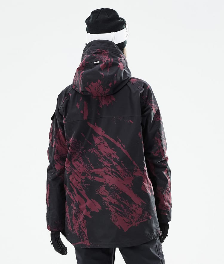 Dope Akin W 21 Skijakke Dame Paint Burgundy, Image 8 of 11
