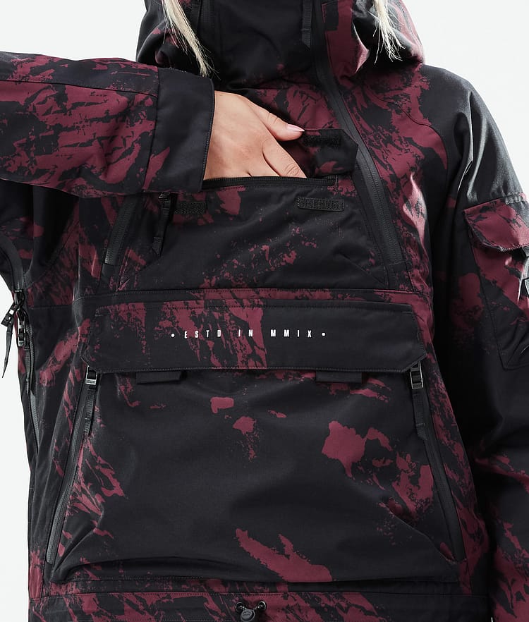 Dope Akin W 21 Snowboardjakke Dame Paint Burgundy, Image 11 of 11