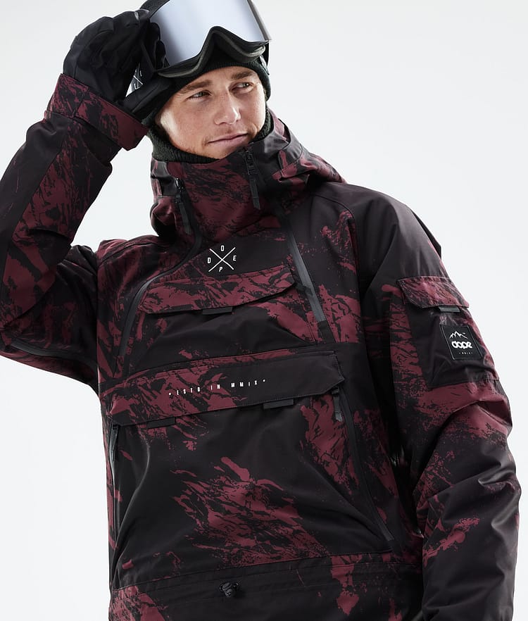 Dope Akin 21 Snowboardjakke Herre Paint Burgundy, Image 3 of 10