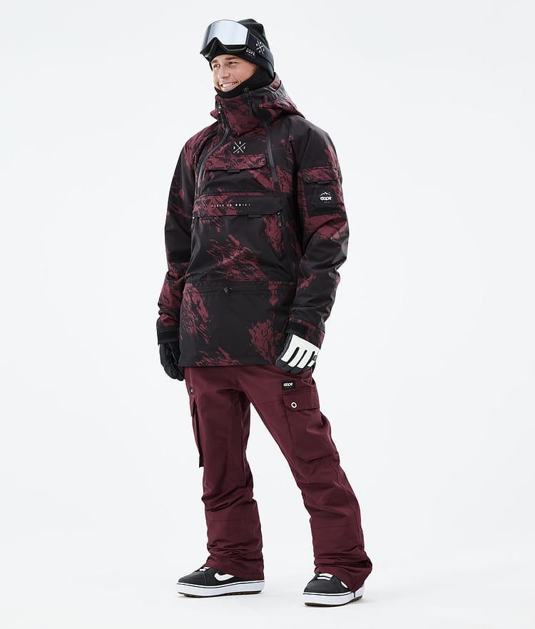 Dope Akin 21 Snowboardjakke Herre Paint Burgundy, Image 4 of 10