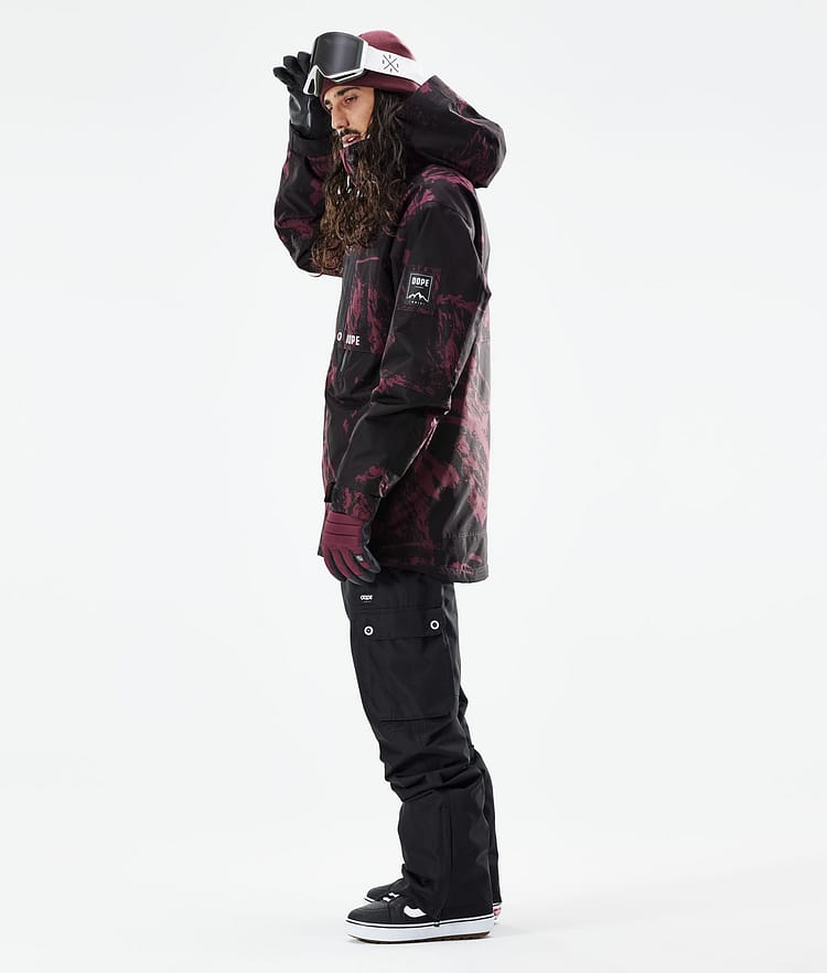 Dope Mojo Snowboardjakke Herre Paint Burgundy, Image 5 of 11