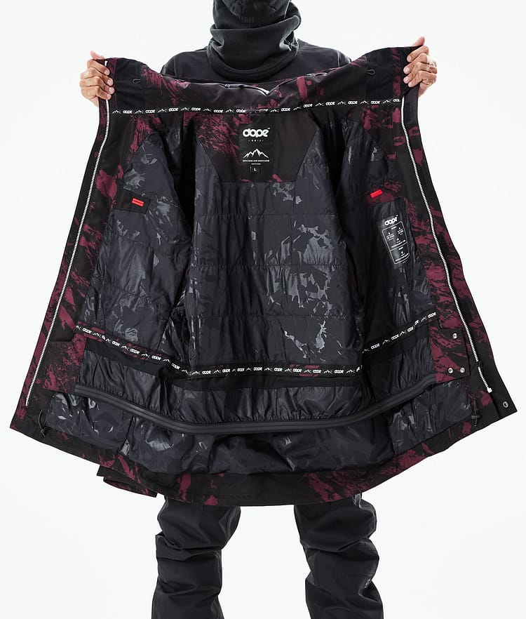 Dope Mojo Skijakke Herre Paint Burgundy, Image 11 of 11