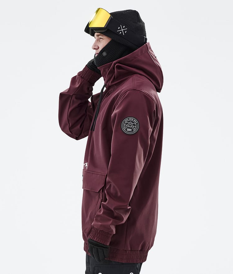 Dope Wylie Snowboardjakke Herre Patch Burgundy, Image 7 of 10