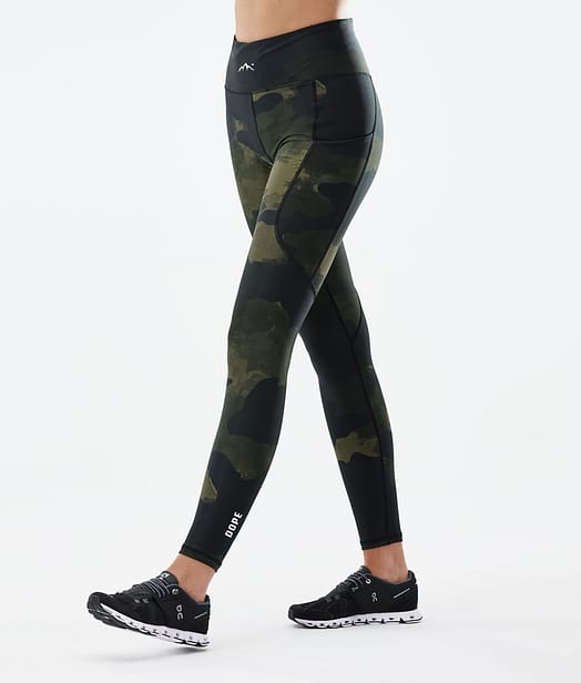 Dope Lofty Tech 2022 Leggings Dame Green Camo