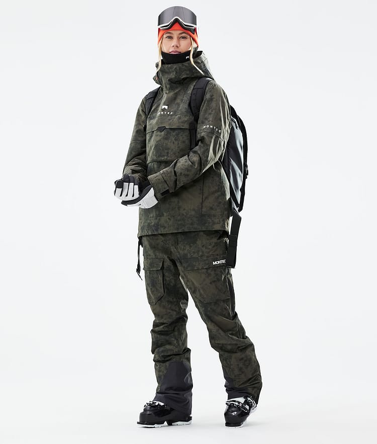 Montec Dune W 21 Skijakke Dame Olive Green Tiedye, Image 5 of 11