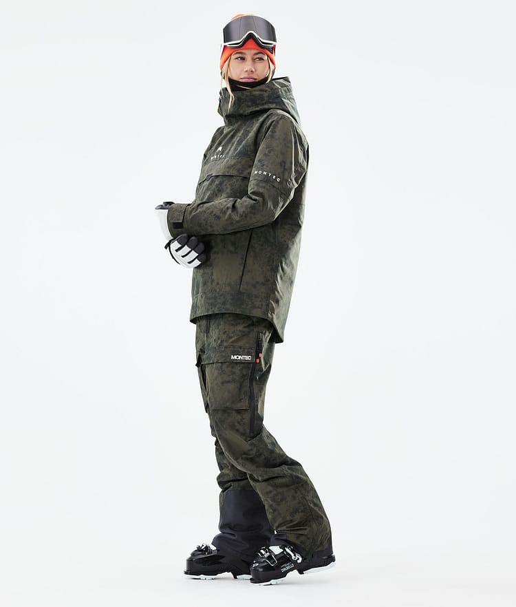 Montec Dune W 21 Skijakke Dame Olive Green Tiedye, Image 6 of 11