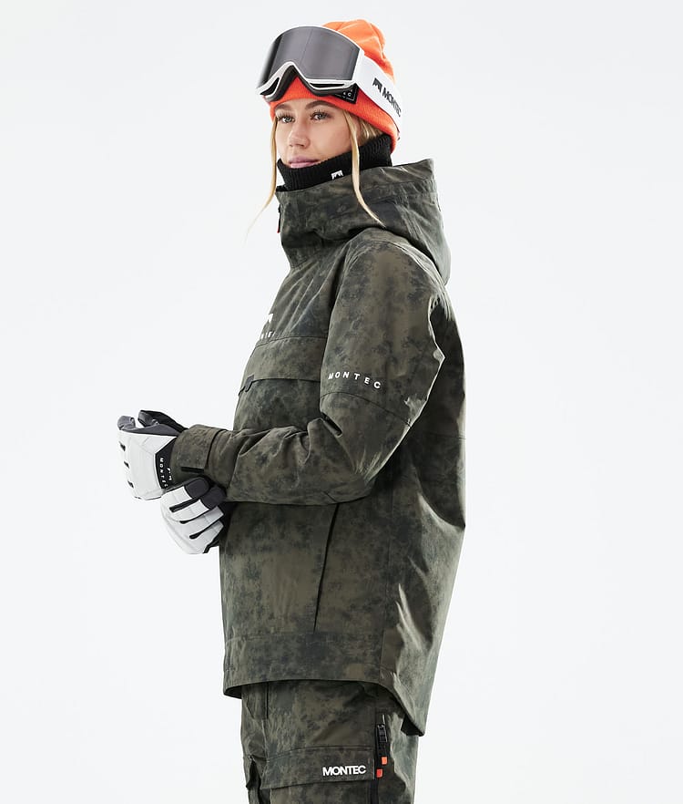 Montec Dune W 21 Skijakke Dame Olive Green Tiedye, Image 8 of 11