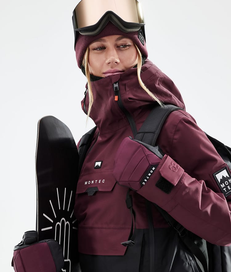 Montec Doom W 21 Snowboardjakke Dame Burgundy/Black, Image 3 of 12